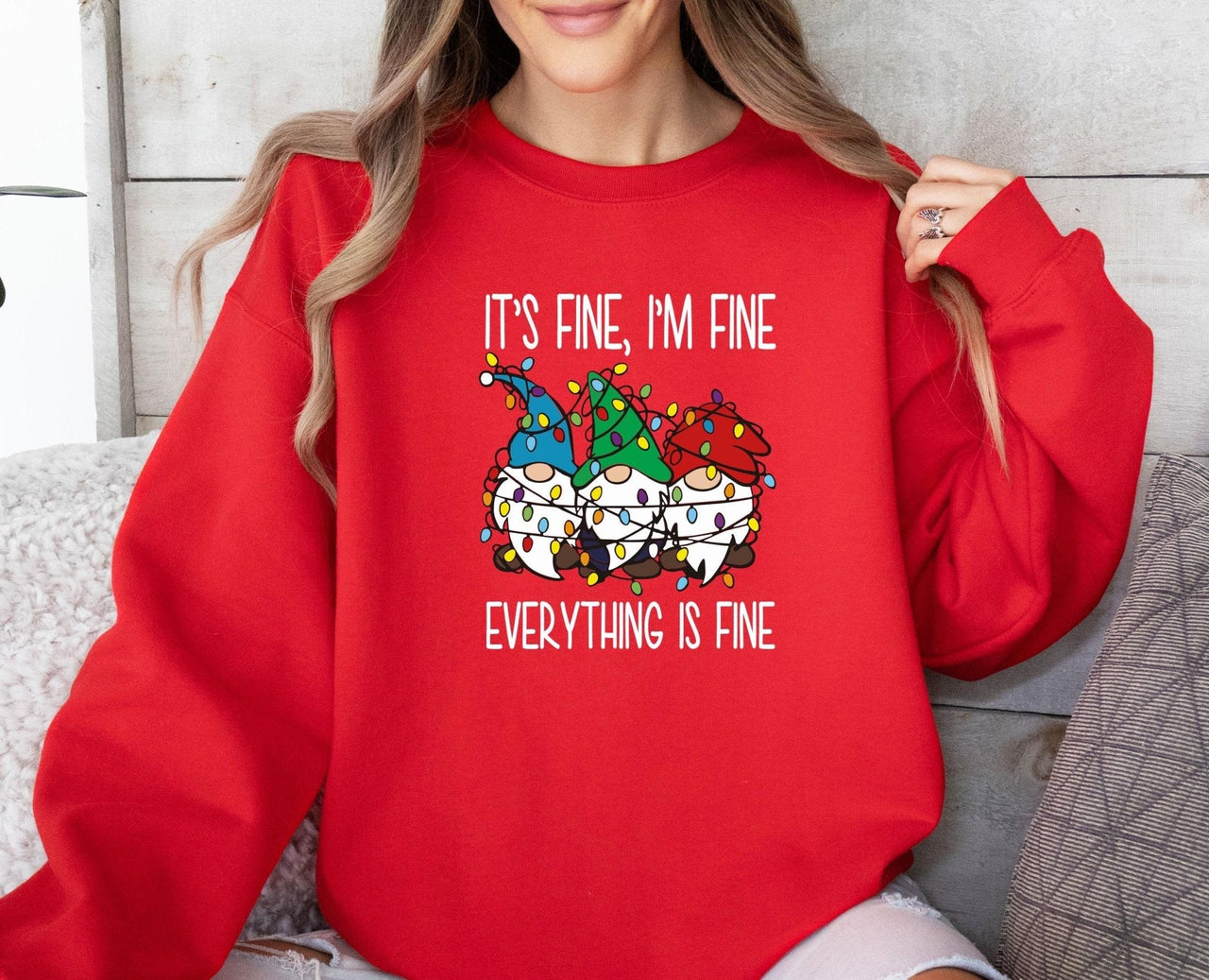 Everything is Fine Sweatshirt - Lismore Boutique - Sweatshirt - christmas_eve_gift