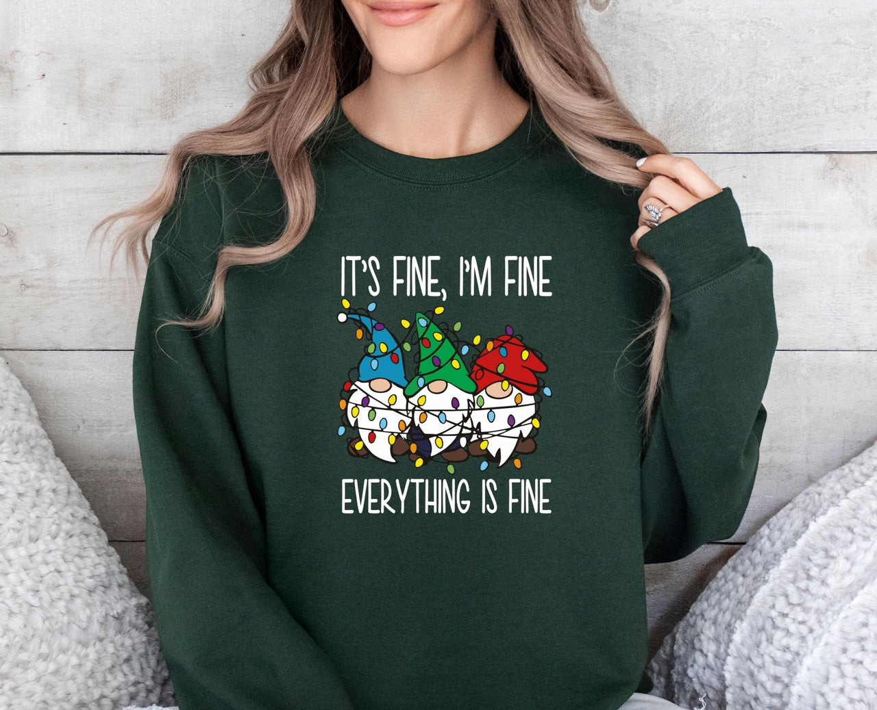 Everything is Fine Sweatshirt - lismoreboutique - Sweatshirt - christmas_eve_gift