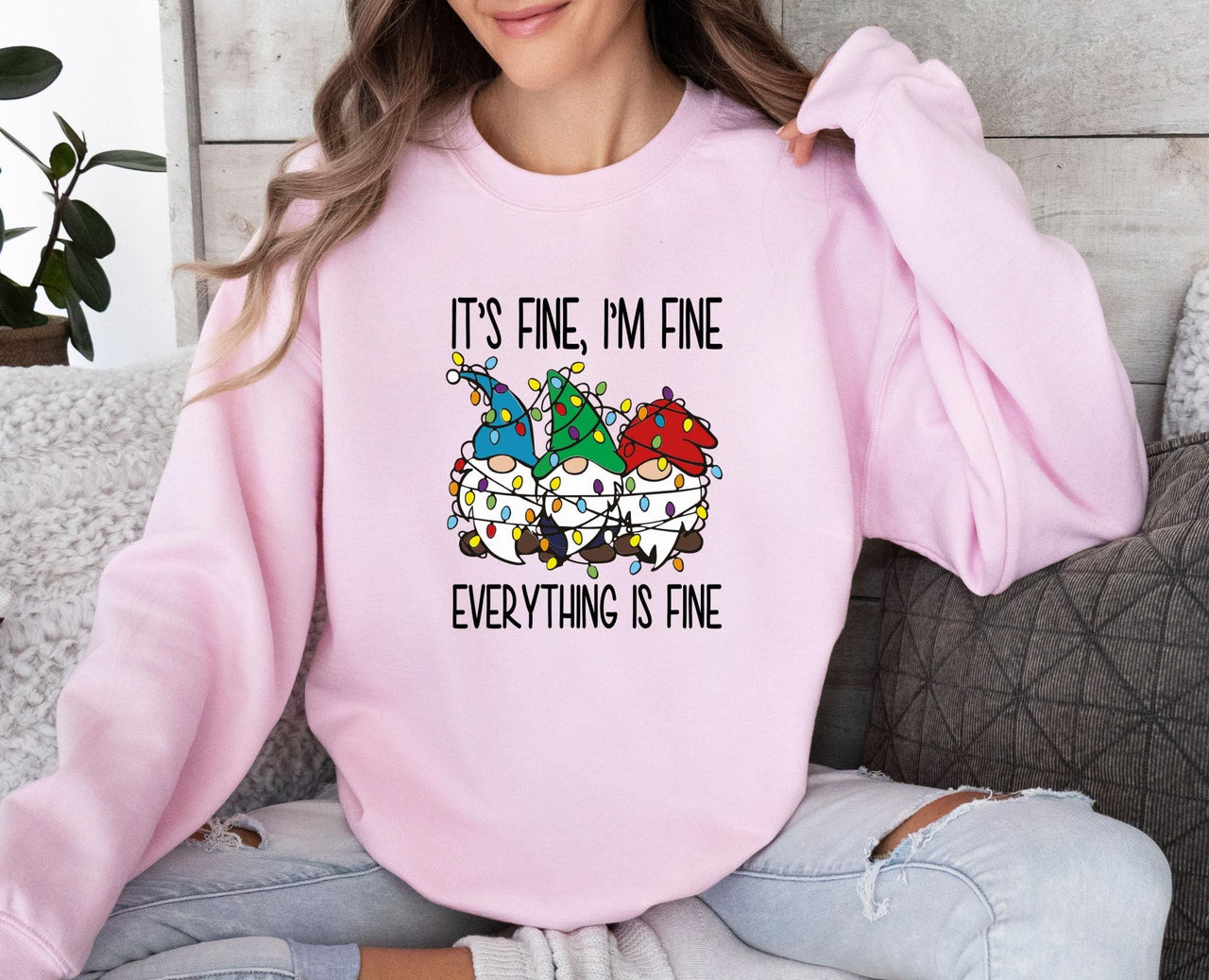 Everything is Fine Sweatshirt - lismoreboutique - Sweatshirt - christmas_eve_gift