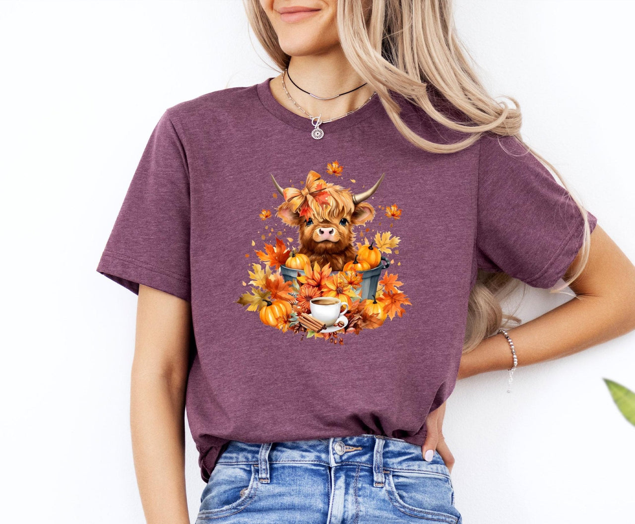 Fall Cow T-shirt - lismoreboutique - Unisex T-Shirt - autumn_cow_t_shirt