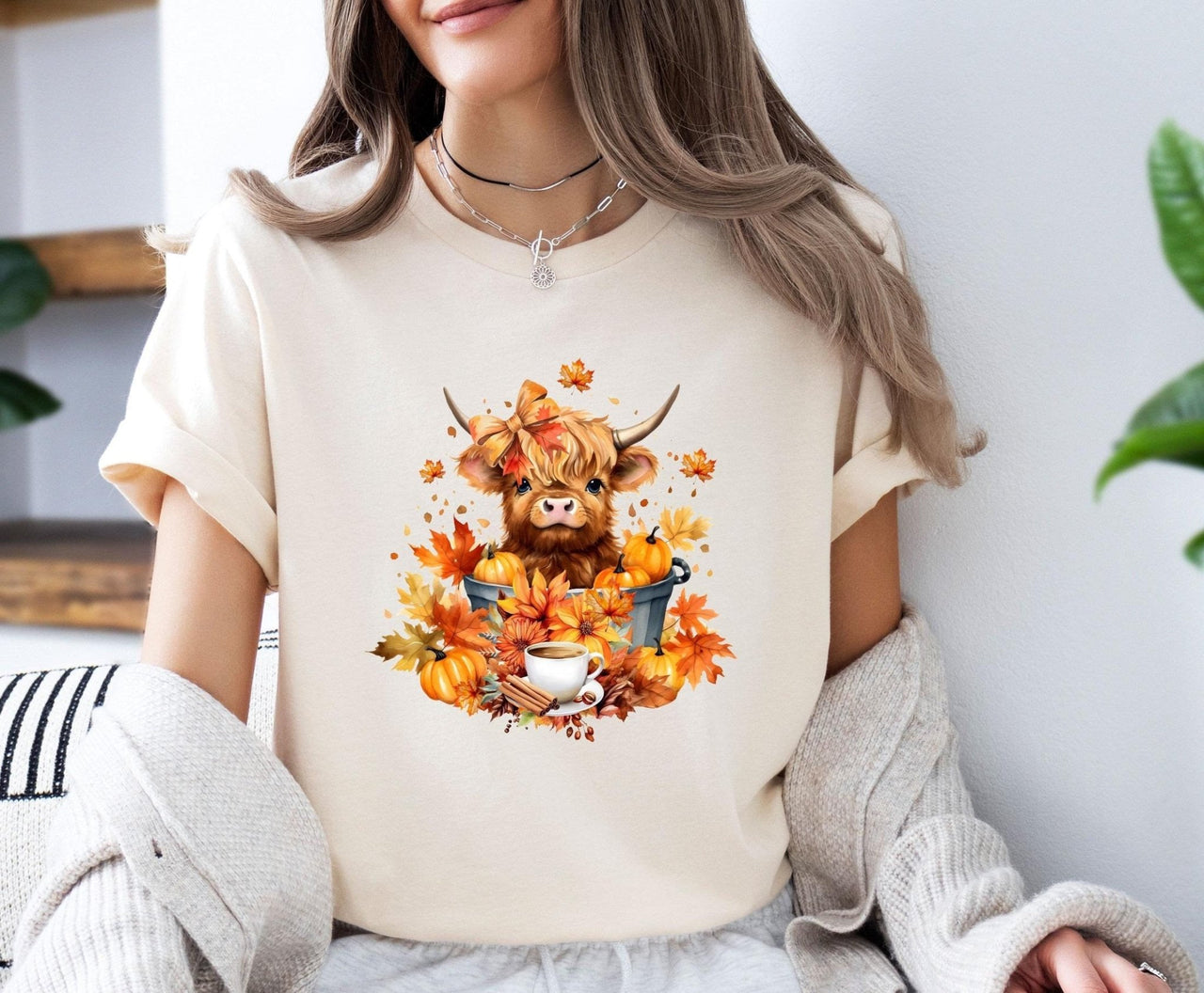 Fall Cow T-shirt - lismoreboutique - Unisex T-Shirt - autumn_cow_t_shirt