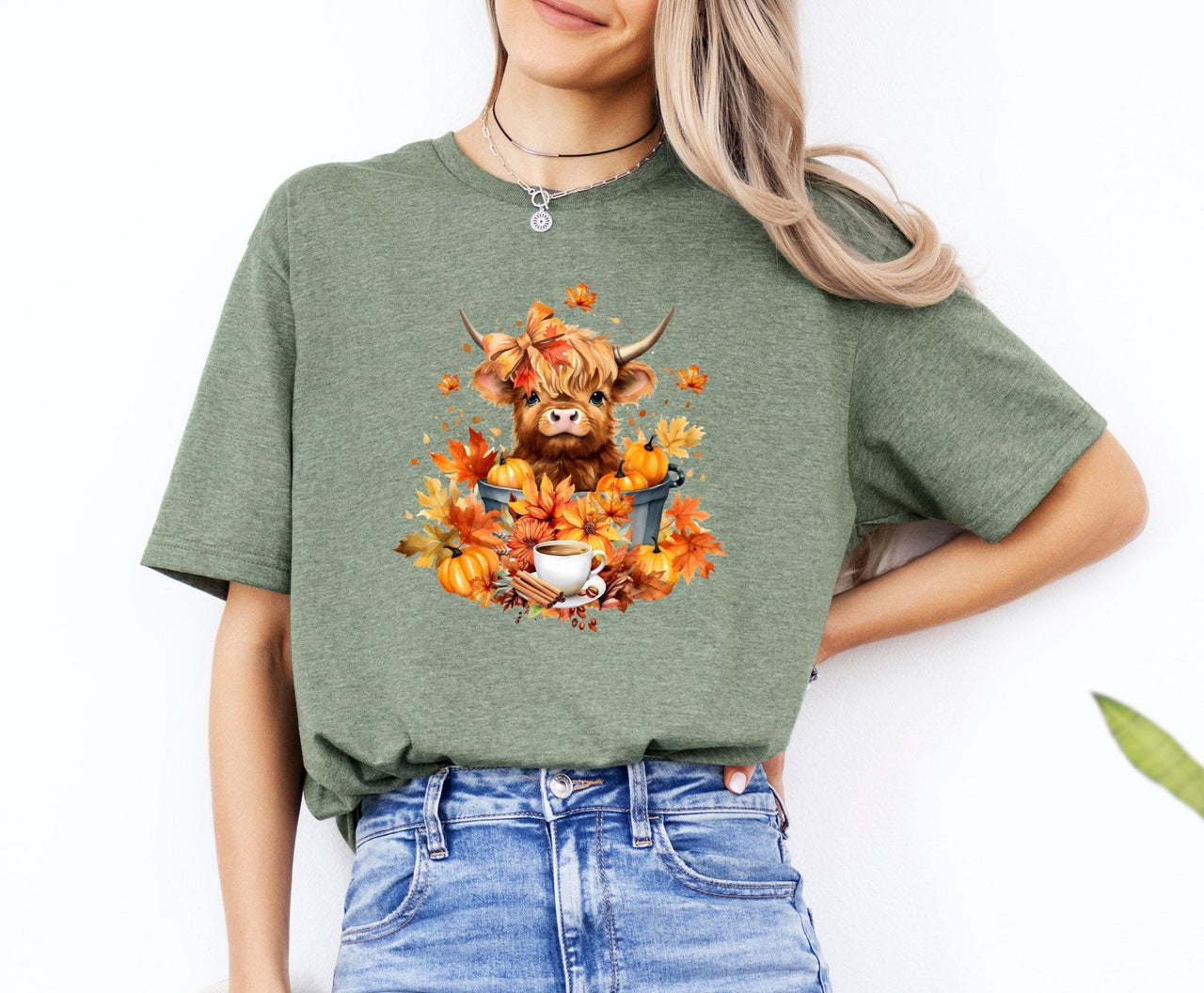 Fall Cow T-shirt - lismoreboutique - Unisex T-Shirt - autumn_cow_t_shirt