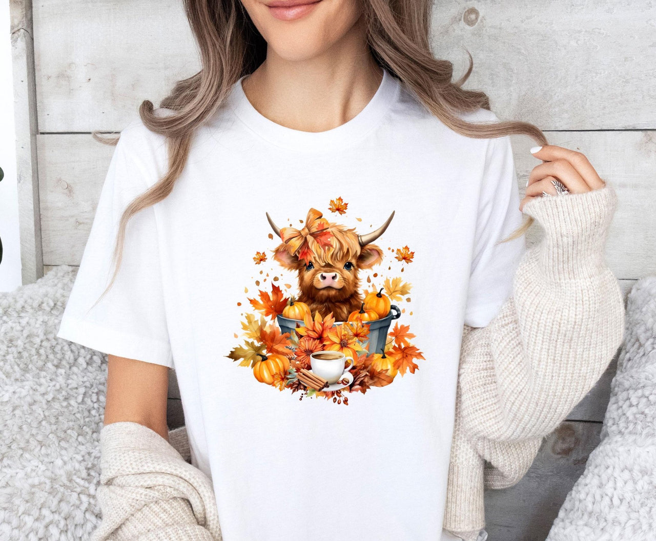 Fall Cow T-shirt - lismoreboutique - Unisex T-Shirt - autumn_cow_t_shirt