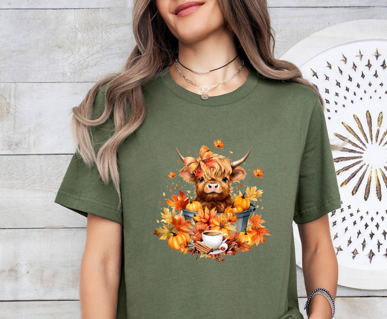 Fall Cow T-shirt - lismoreboutique - Unisex T-Shirt - autumn_cow_t_shirt