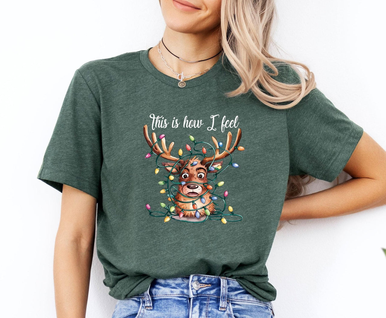 Funny Christmas Shirt - lismoreboutique - Unisex T-Shirt - Christmas_Deer_Tee