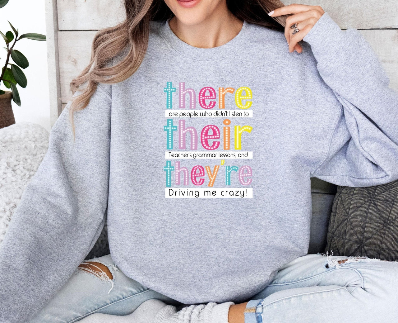 Funny Grammar Sweatshirt - Lismore Boutique - Sweatshirt - back_to_school_gift