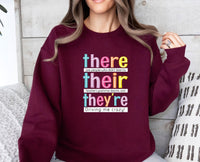 Thumbnail for Funny Grammar Sweatshirt - Lismore Boutique - Sweatshirt - back_to_school_gift