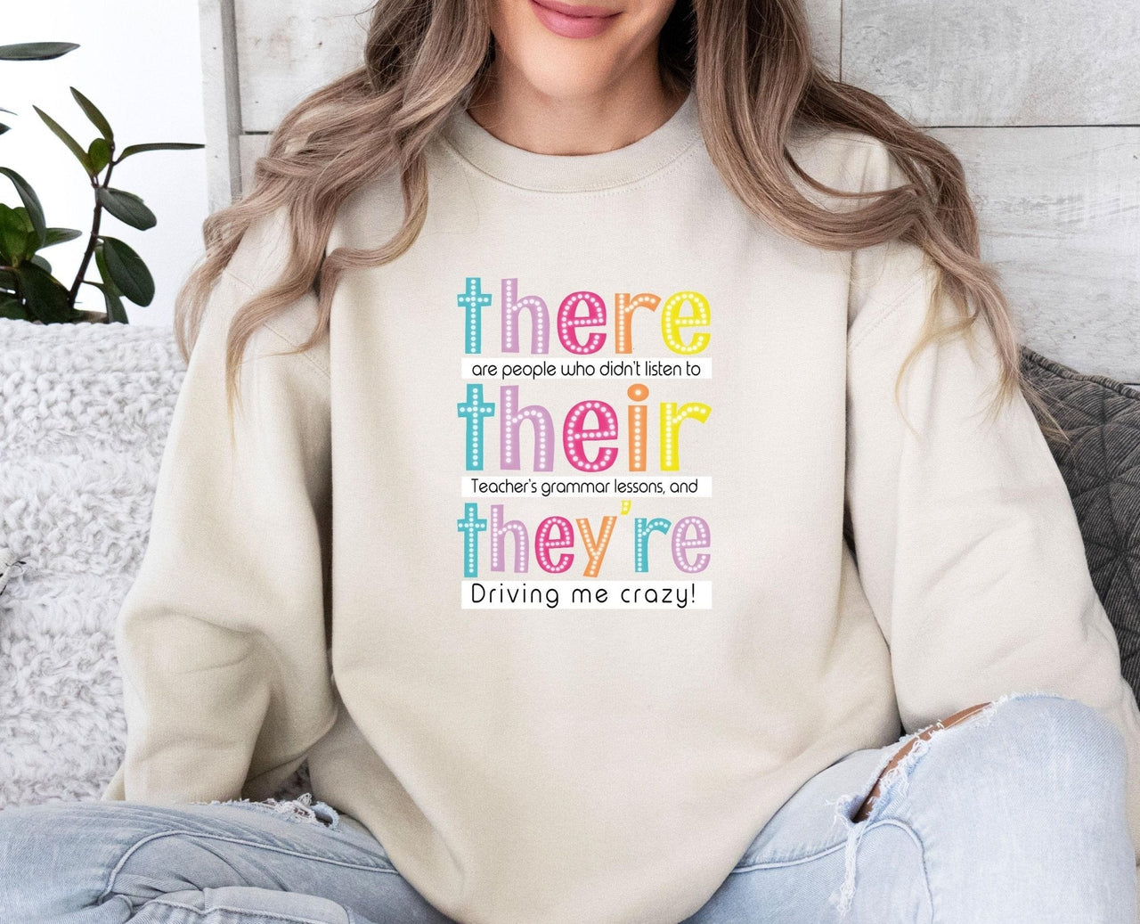 Funny Grammar Sweatshirt - Lismore Boutique - Sweatshirt - back_to_school_gift