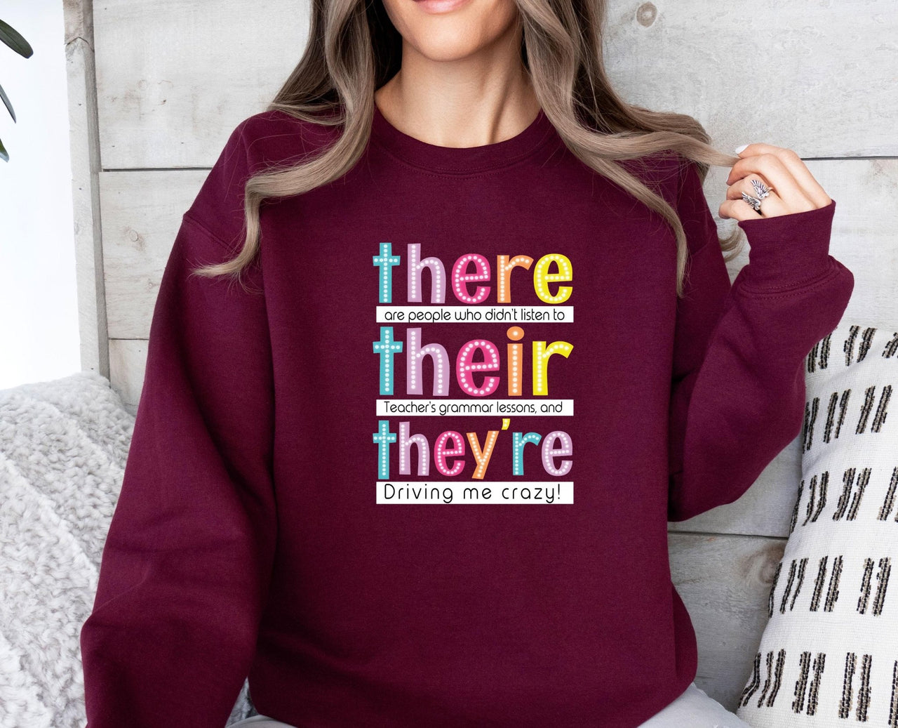 Funny Grammar Sweatshirt - lismoreboutique - Sweatshirt - back_to_school_gift