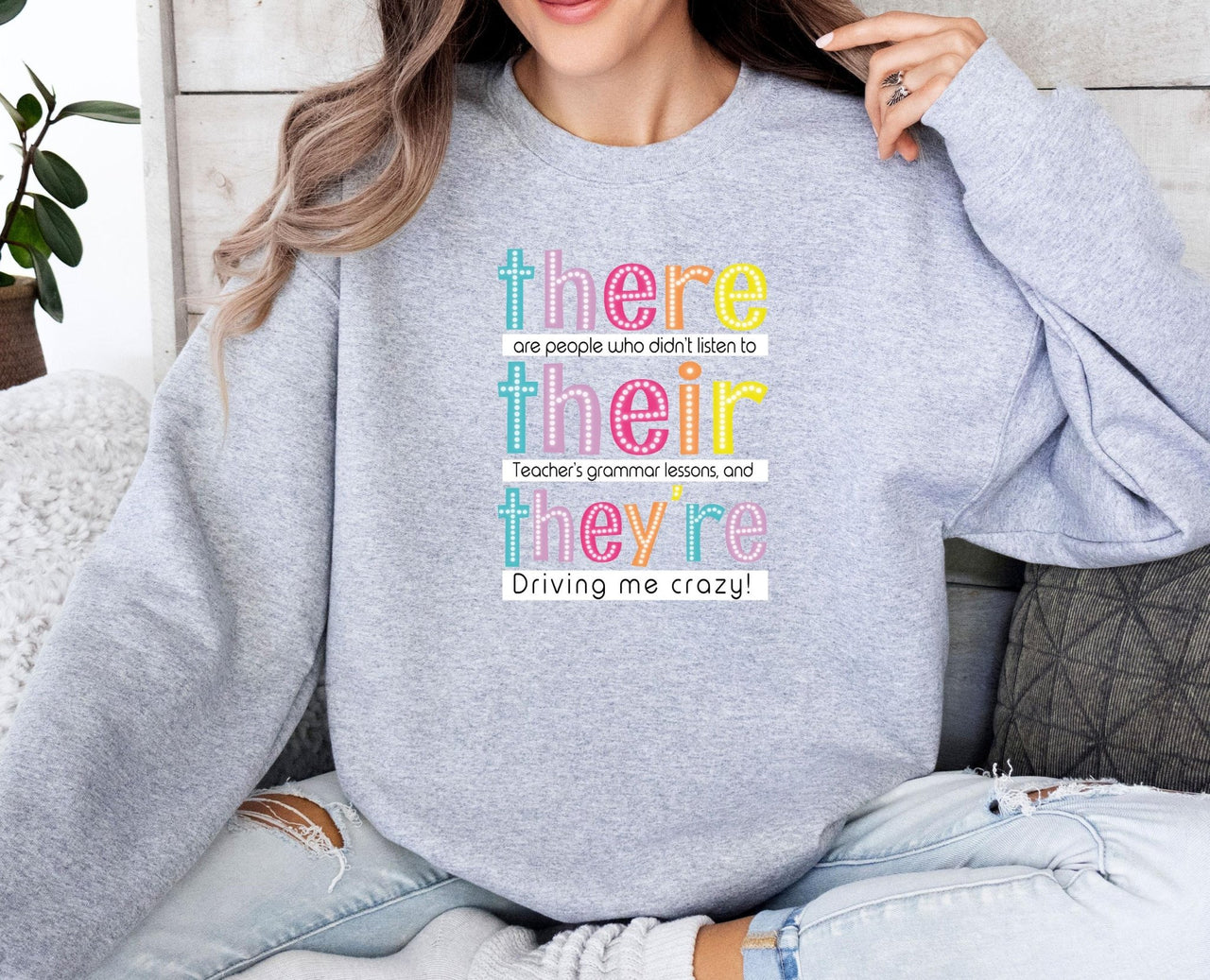 Funny Grammar Sweatshirt - lismoreboutique - Sweatshirt - back_to_school_gift