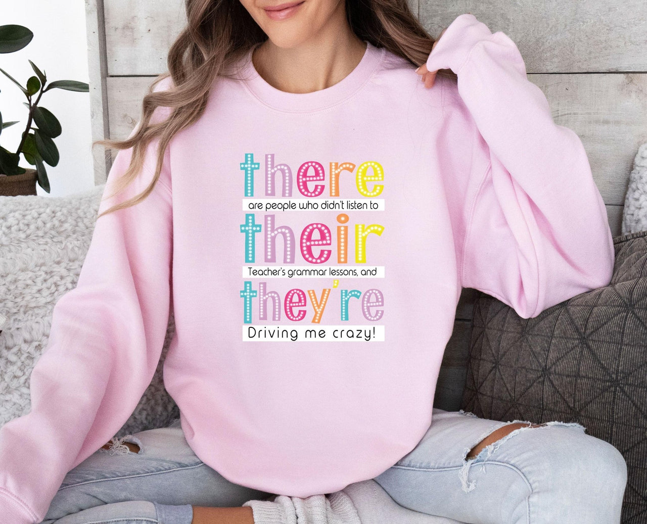 Funny Grammar Sweatshirt - lismoreboutique - Sweatshirt - back_to_school_gift