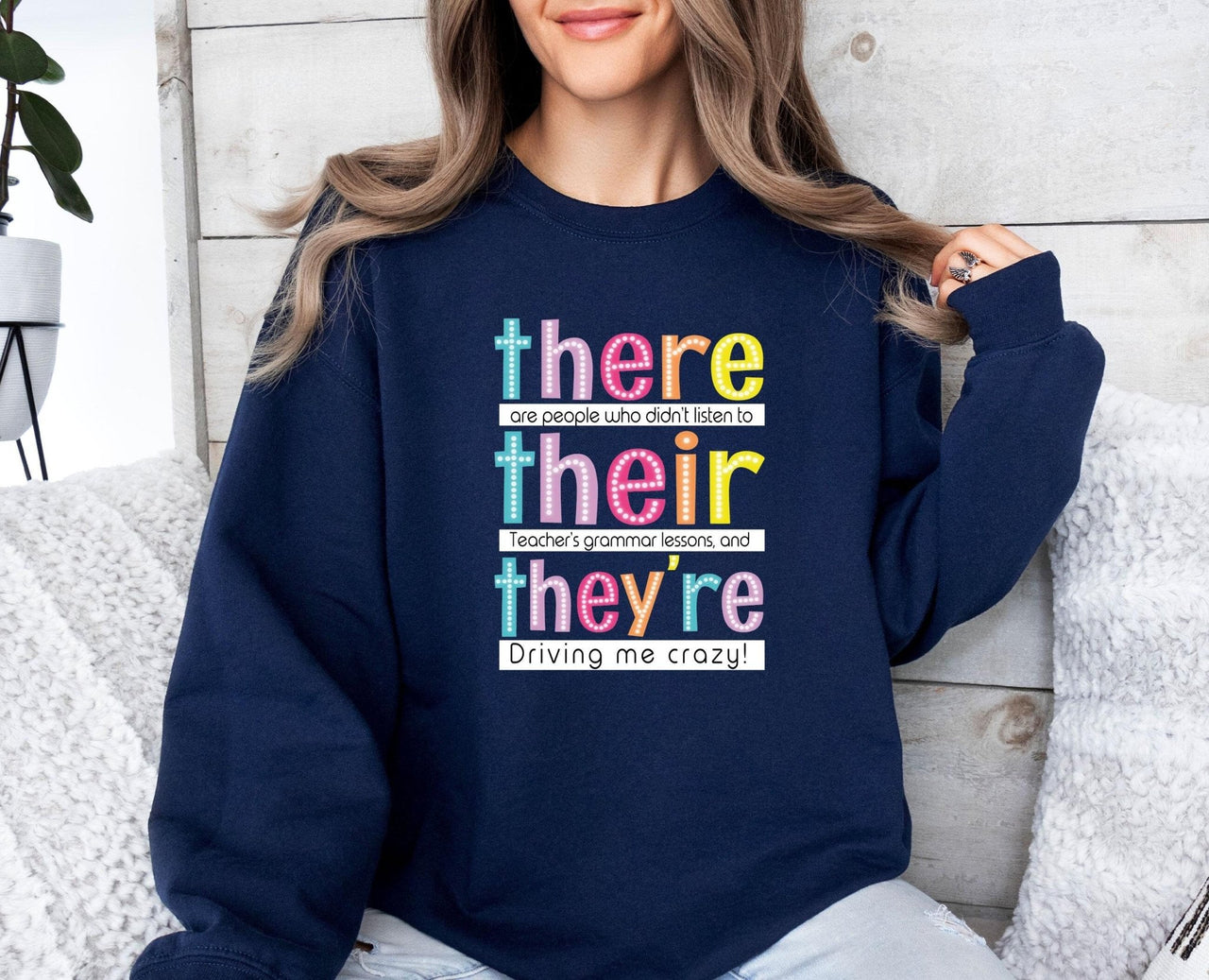 Funny Grammar Sweatshirt - lismoreboutique - Sweatshirt - back_to_school_gift