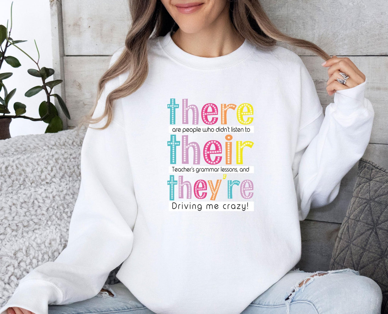 Funny Grammar Sweatshirt - lismoreboutique - Sweatshirt - back_to_school_gift