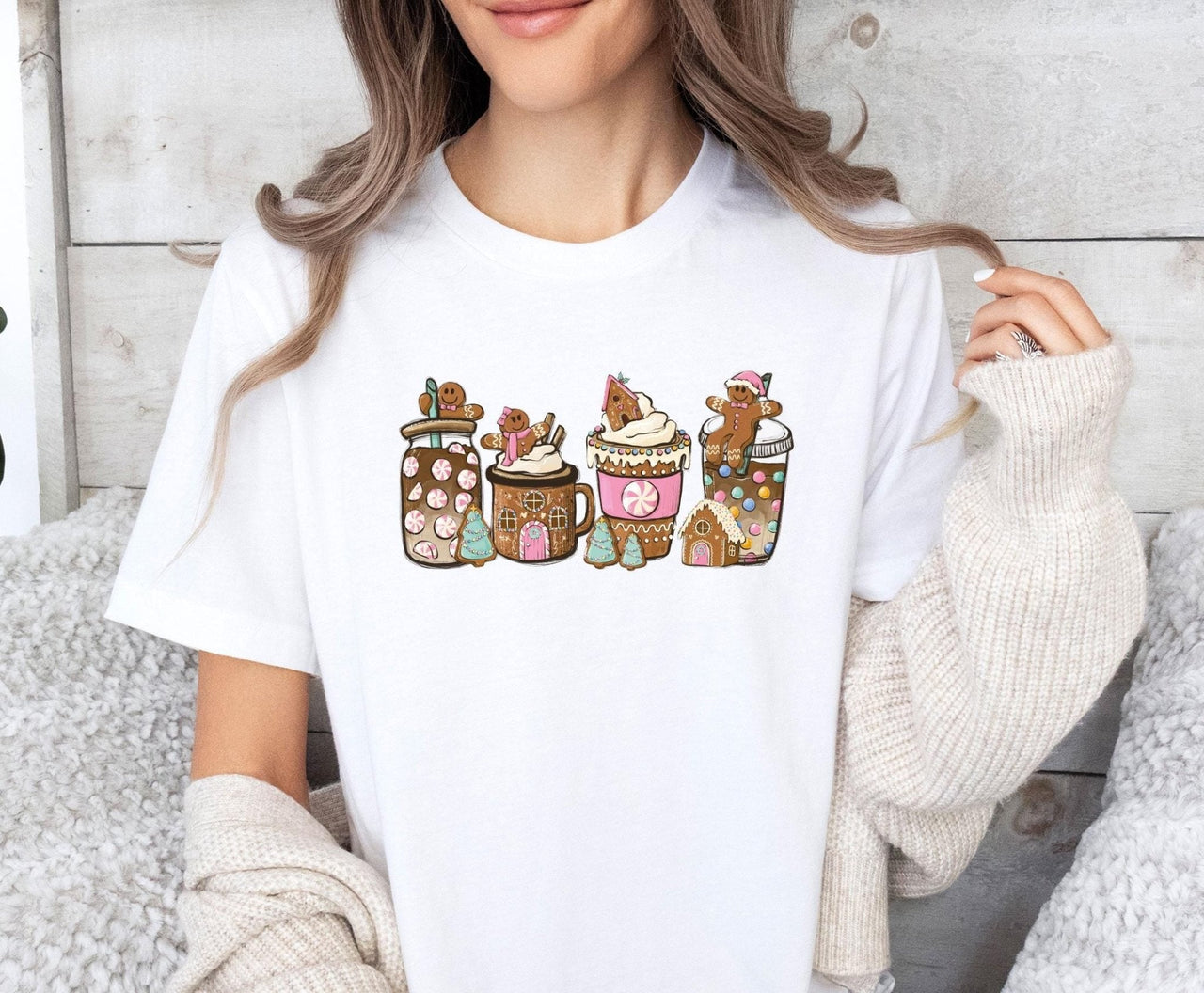 Gingerbread Shirt - Lismore Boutique - Unisex T-Shirt - Christmas_Coffee
