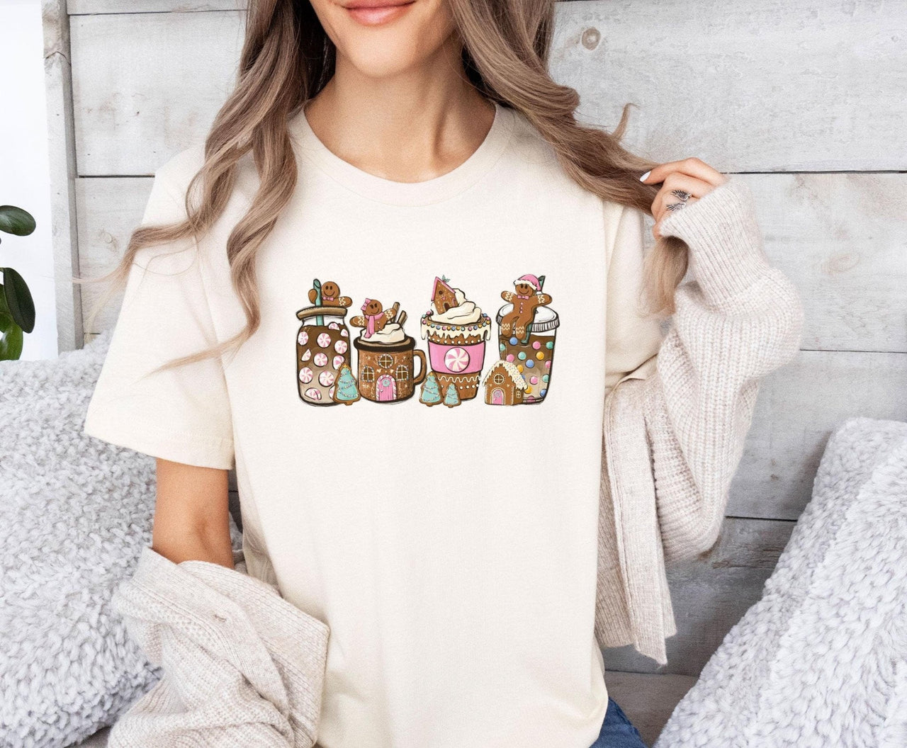 Gingerbread Shirt - lismoreboutique - Unisex T-Shirt - Christmas_Coffee