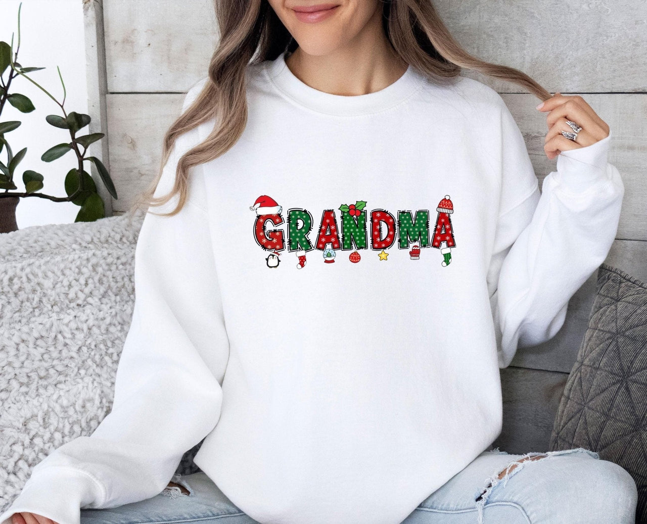 Grandma Christmas Sweatshirt - Lismore Boutique - Sweatshirt - Christmas_Party_Top