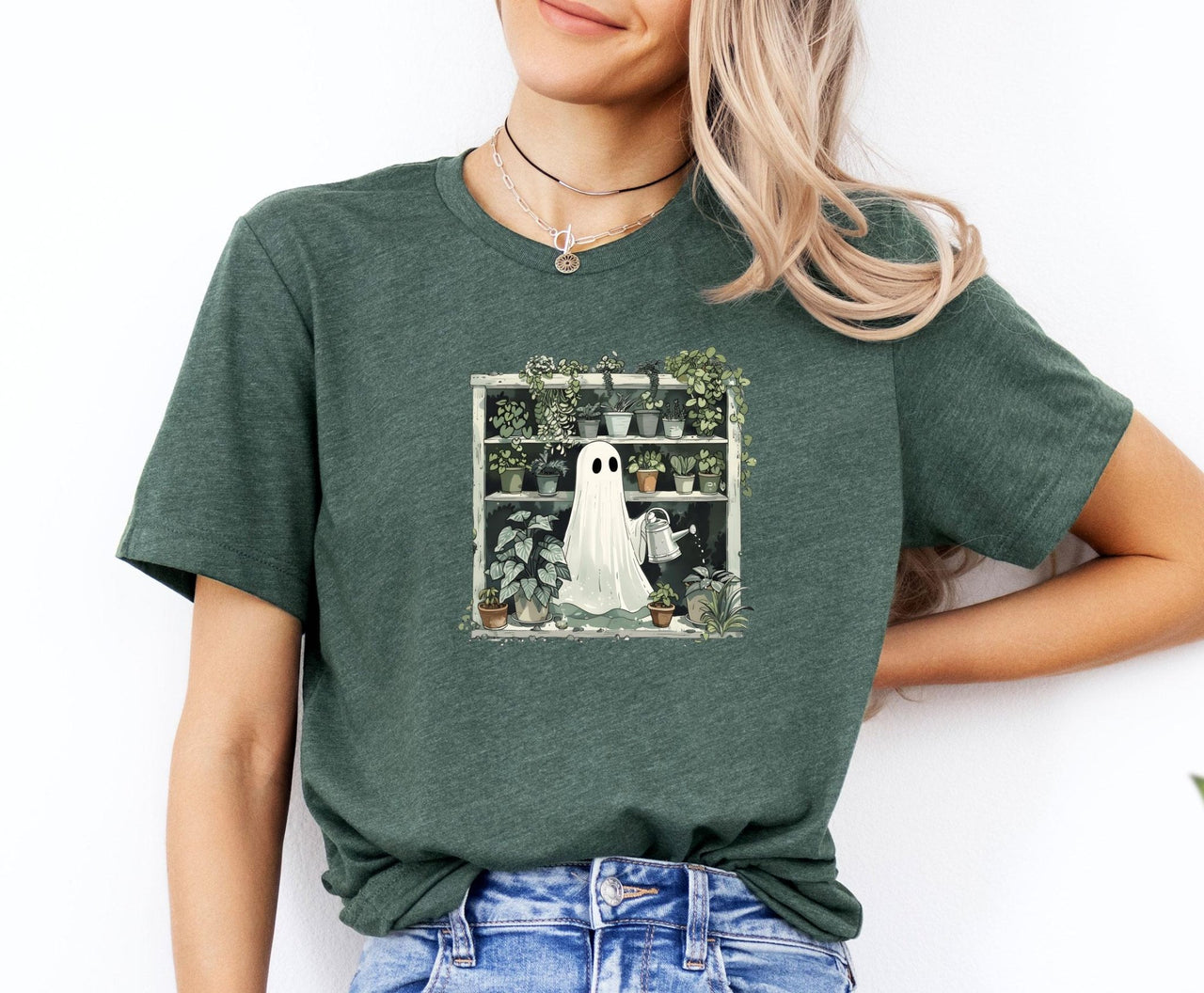 Halloween Plant Shirt - lismoreboutique - Unisex T-Shirt - cute_ghost_shirt