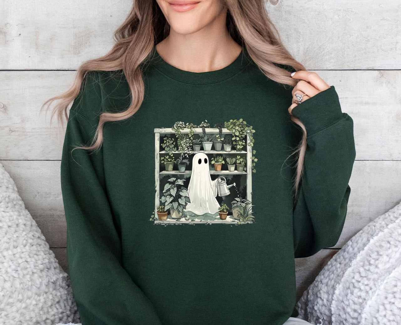 Halloween Plant Sweatshirt - lismoreboutique - Sweatshirt - cute_ghost_sweater