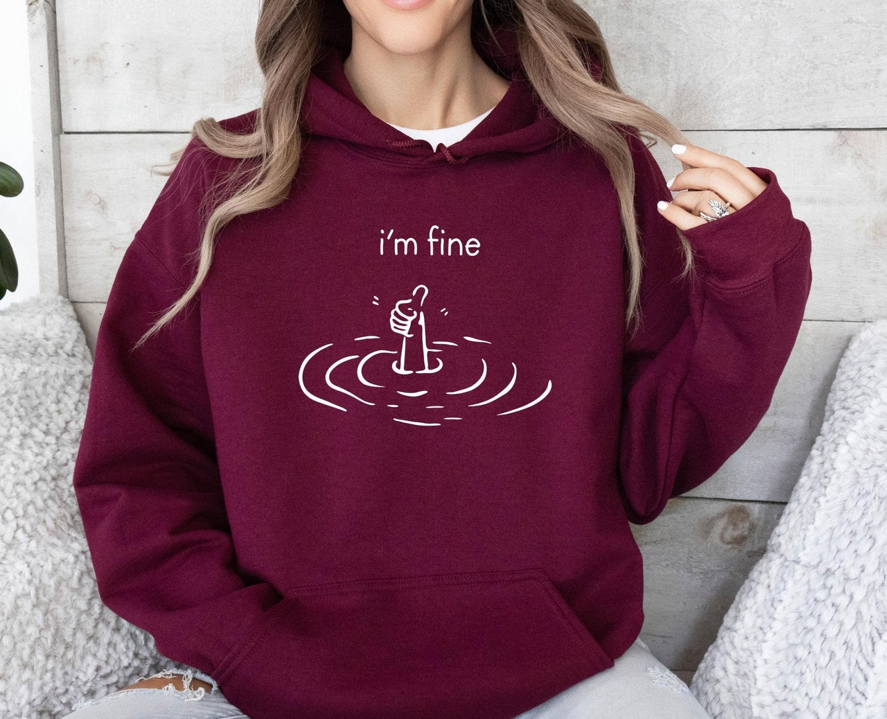 I am Fine Hoodie - Lismore Boutique - Hoodie - everything_is_fine