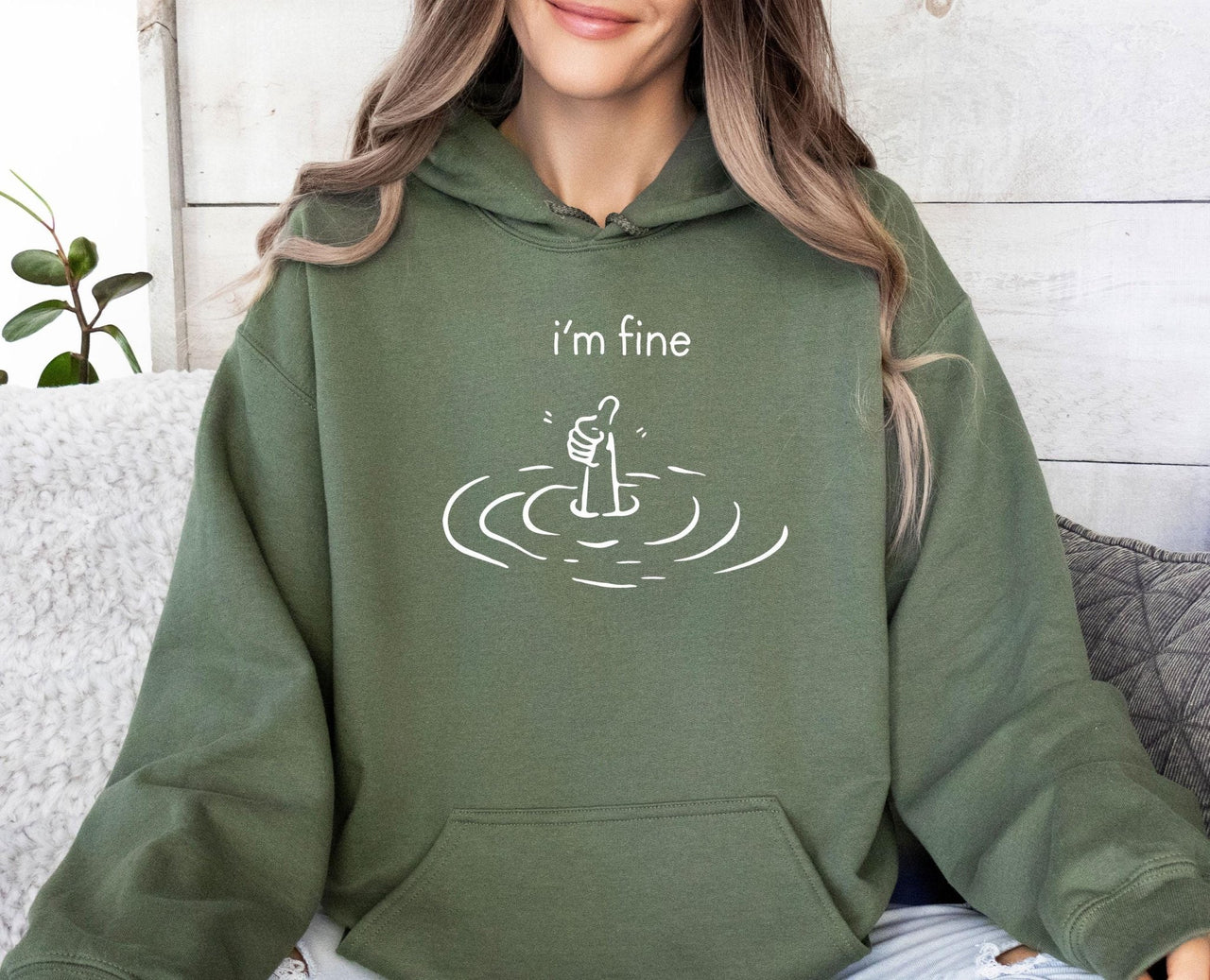 I am Fine Hoodie - lismoreboutique - Hoodie - everything_is_fine