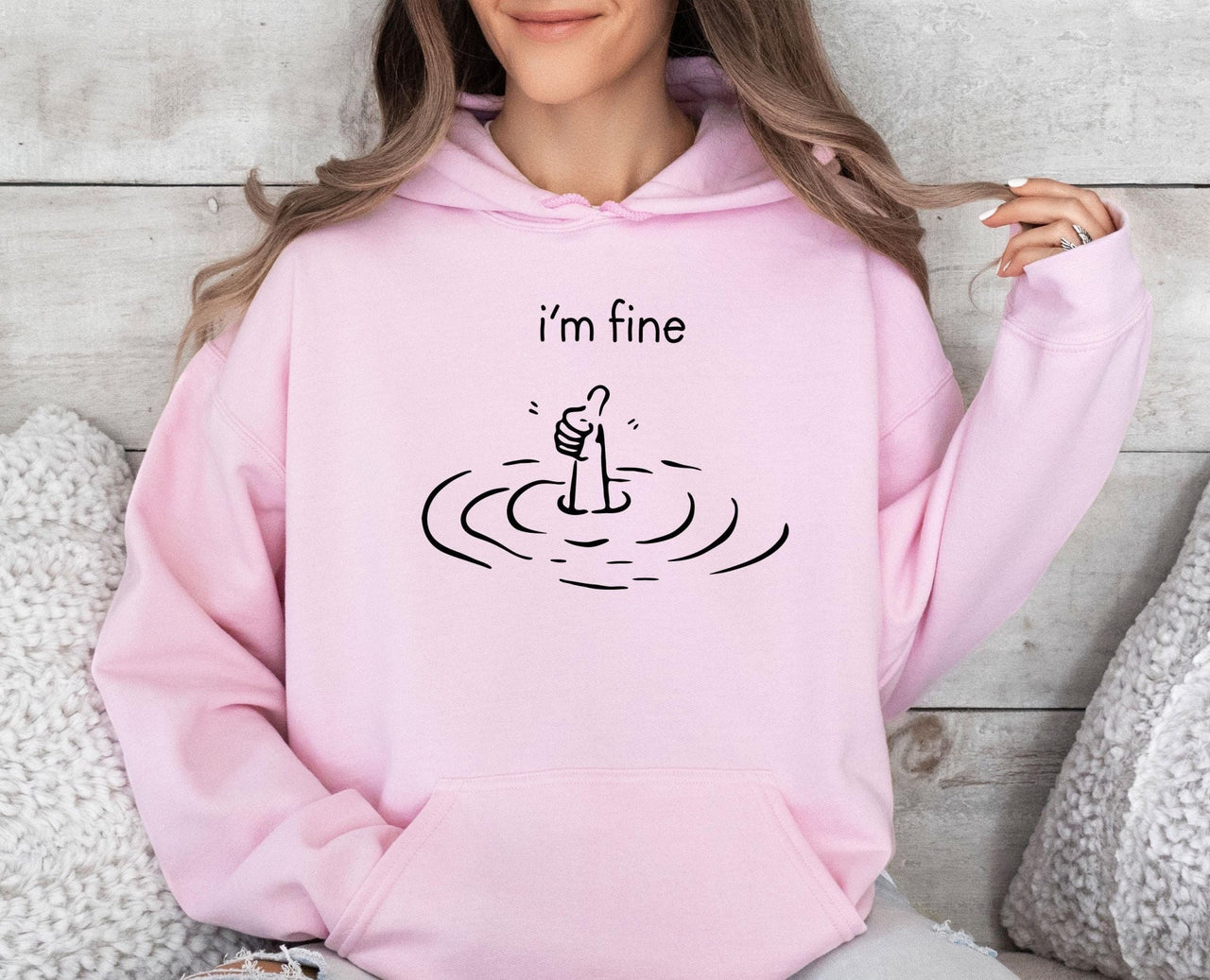 I am Fine Hoodie - lismoreboutique - Hoodie - everything_is_fine