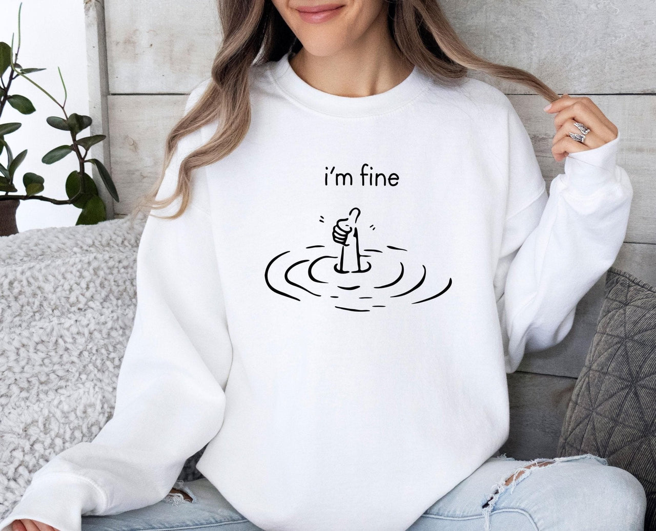 I am Fine Sweatshirt - Lismore Boutique - Sweatshirt - everything_is_fine