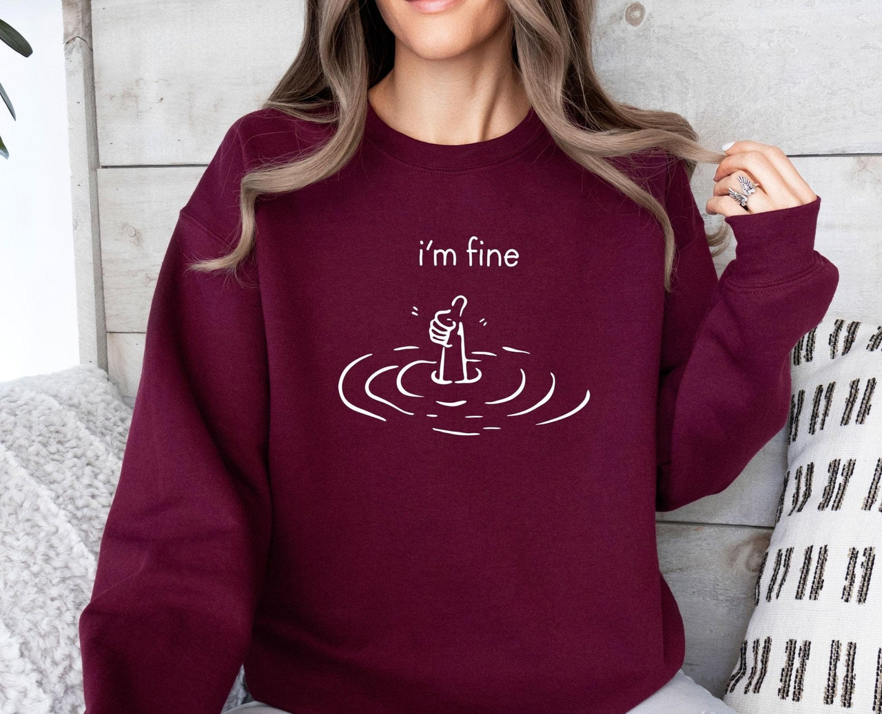 I am Fine Sweatshirt - Lismore Boutique - Sweatshirt - everything_is_fine