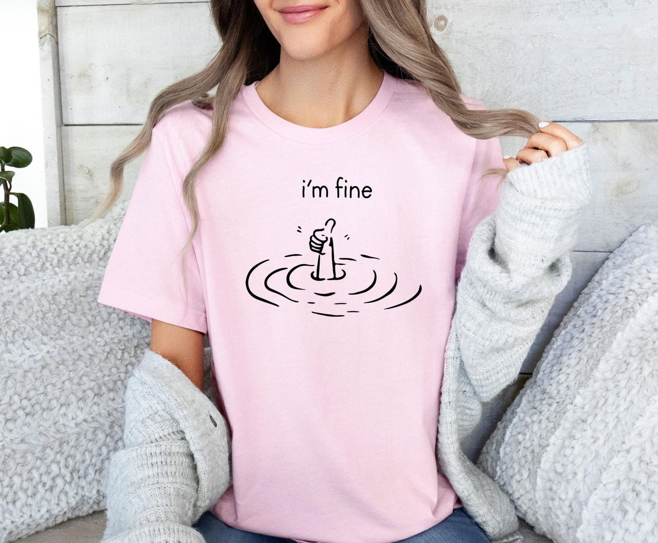 I am Fine Tshirt - lismoreboutique - Unisex T-Shirt - everything_is_fine