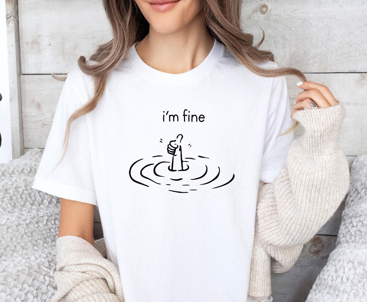 I am Fine Tshirt - lismoreboutique - Unisex T-Shirt - everything_is_fine