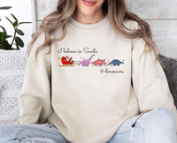 Thumbnail for I Believe Santa Sweatshirt - Lismore Boutique - Sweatshirt - Christmas_Dinosaur