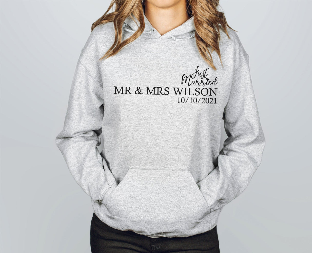 Just Married Hoodie - lismoreboutique - Hoodie - bride_to_be_hoodie