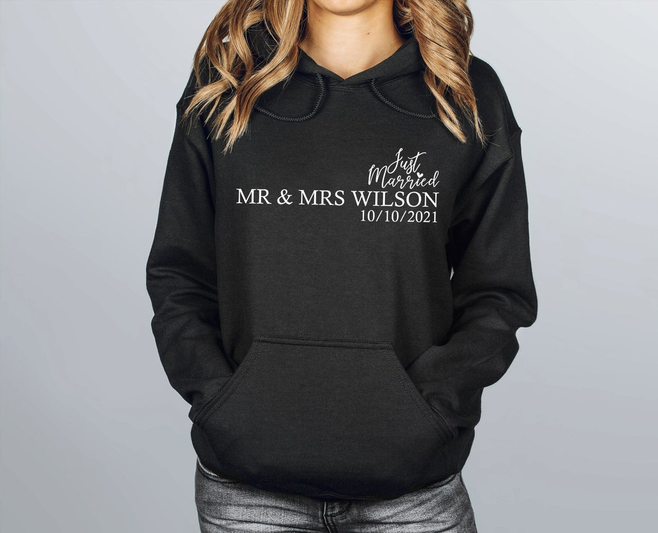 Just Married Hoodie - lismoreboutique - Hoodie - bride_to_be_hoodie