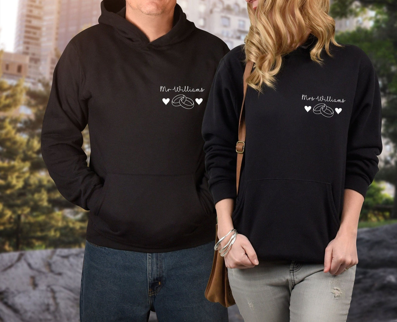 Mr and Mrs Hoodie - lismoreboutique - Hoodie - Couples_Hoodie