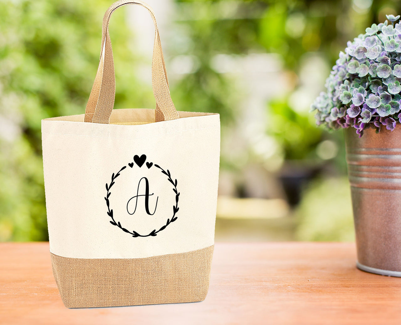 Monogram Jute Bag - lismoreboutique - Jute - Bridal_Party_Bag