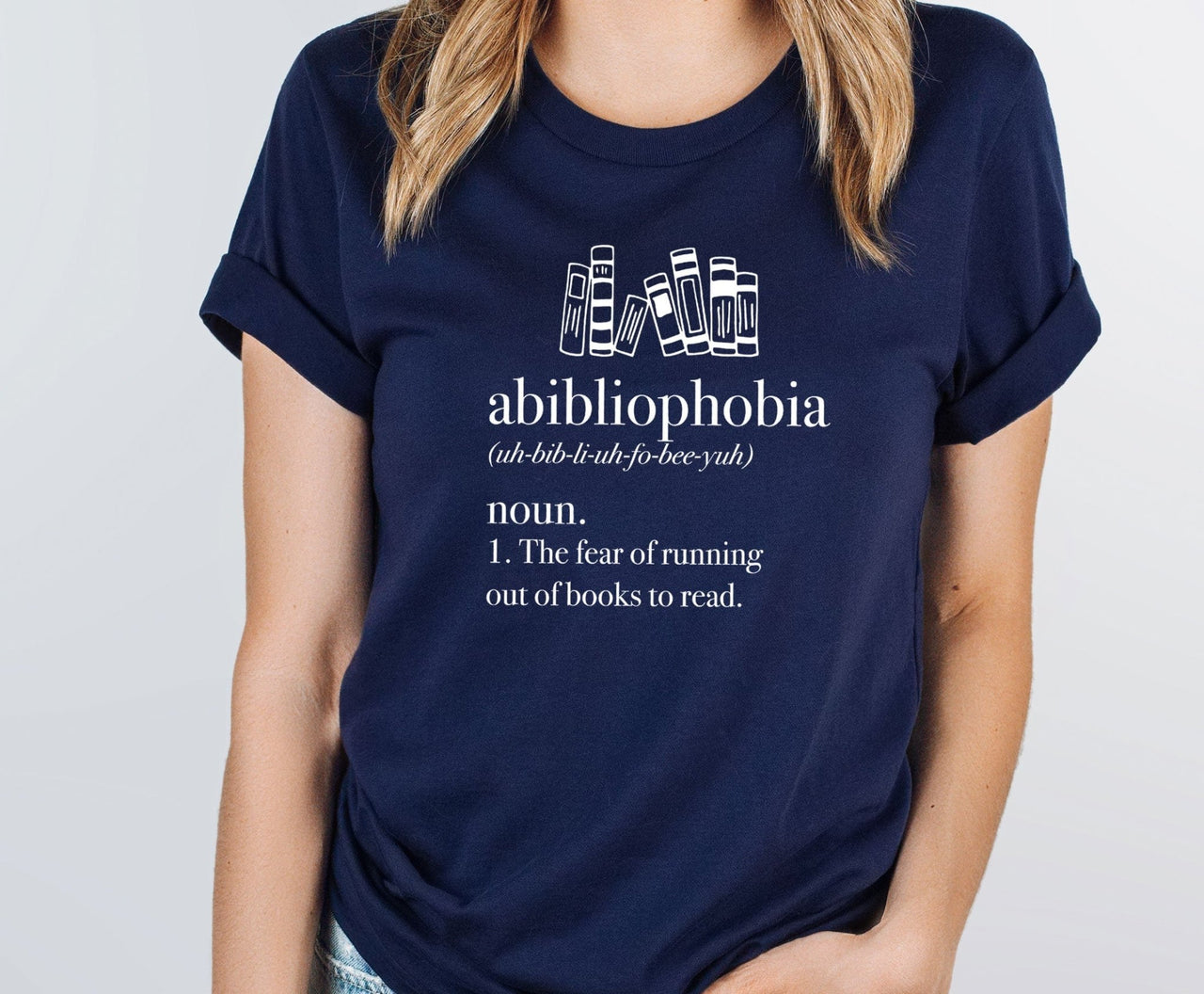 Bookish T-shirt - lismoreboutique - Unisex T-Shirt - abibliophobia_shirt