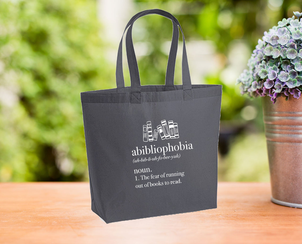 Bookish Tote Bag - lismoreboutique - Tote - ABIBLIOPHOBIA_bag