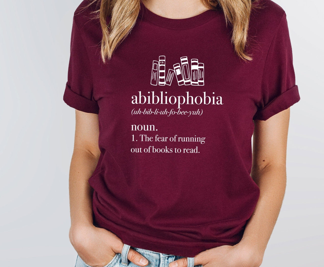 Bookish T-shirt - lismoreboutique - Unisex T-Shirt - abibliophobia_shirt