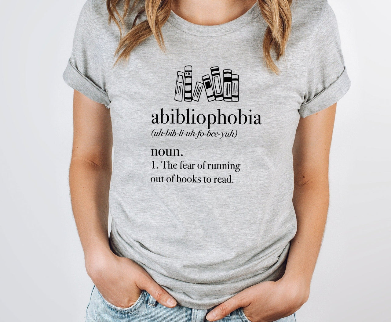 Bookish T-shirt - lismoreboutique - Unisex T-Shirt - abibliophobia_shirt