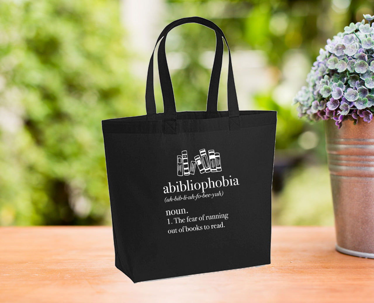 Bookish Tote Bag - lismoreboutique - Tote - ABIBLIOPHOBIA_bag