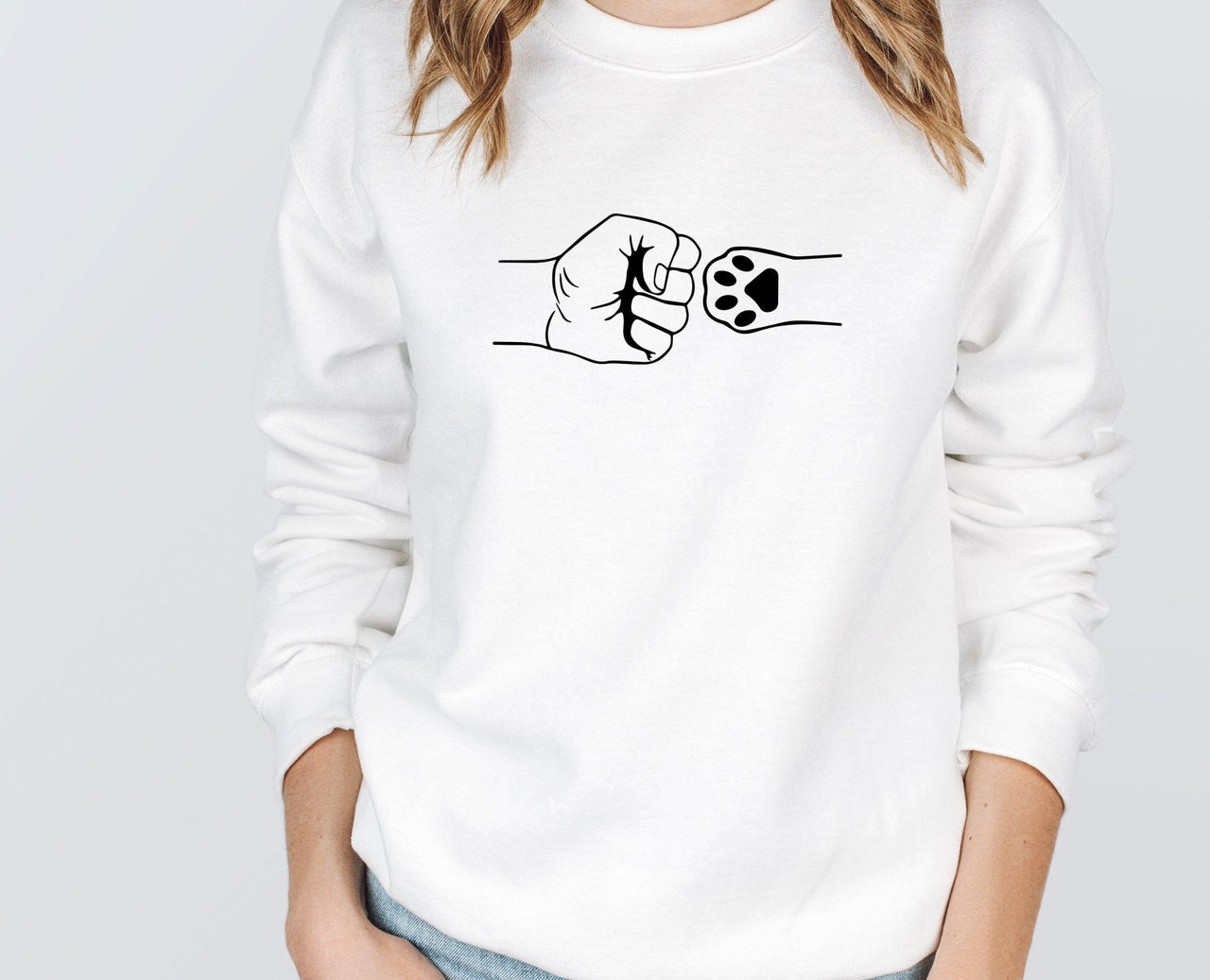 Hand and Paw - lismoreboutique - Sweatshirt - cat_lovers_gift