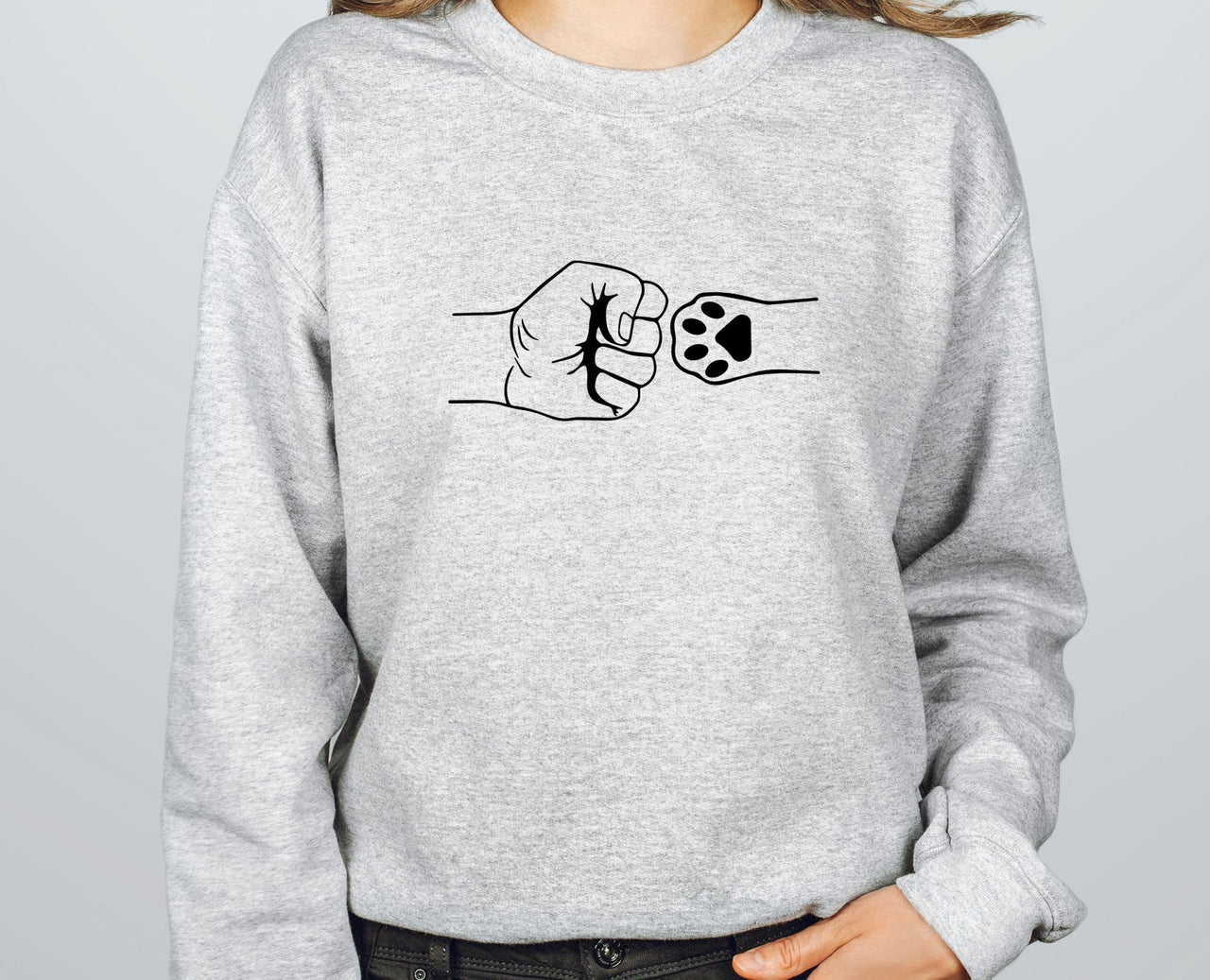 Hand and Paw - lismoreboutique - Sweatshirt - cat_lovers_gift