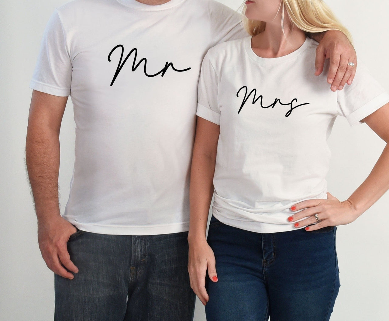 Mr and Mrs Shirt - lismoreboutique - Unisex T-Shirt - Couples_Shirt