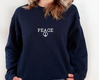 Thumbnail for Peace Crewneck Sweatshirt - lismoreboutique - Sweatshirt - cute_birthday_gift