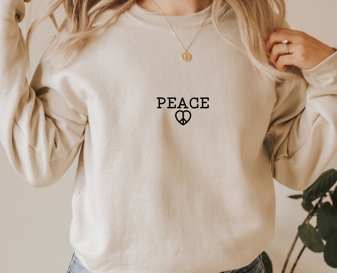 Peace Crewneck Sweatshirt - lismoreboutique - Sweatshirt - cute_birthday_gift