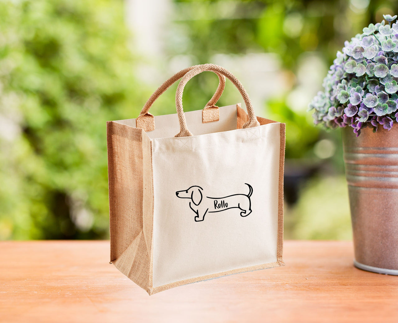 Dog Tote Bag - lismoreboutique - Jute - Custom_Dog_Bag