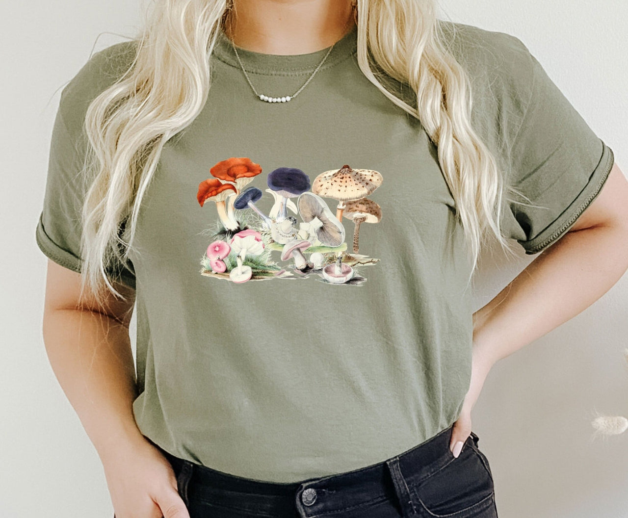 Mushrooms T-shirt - lismoreboutique - Unisex T-Shirt - Botanical_Shirt