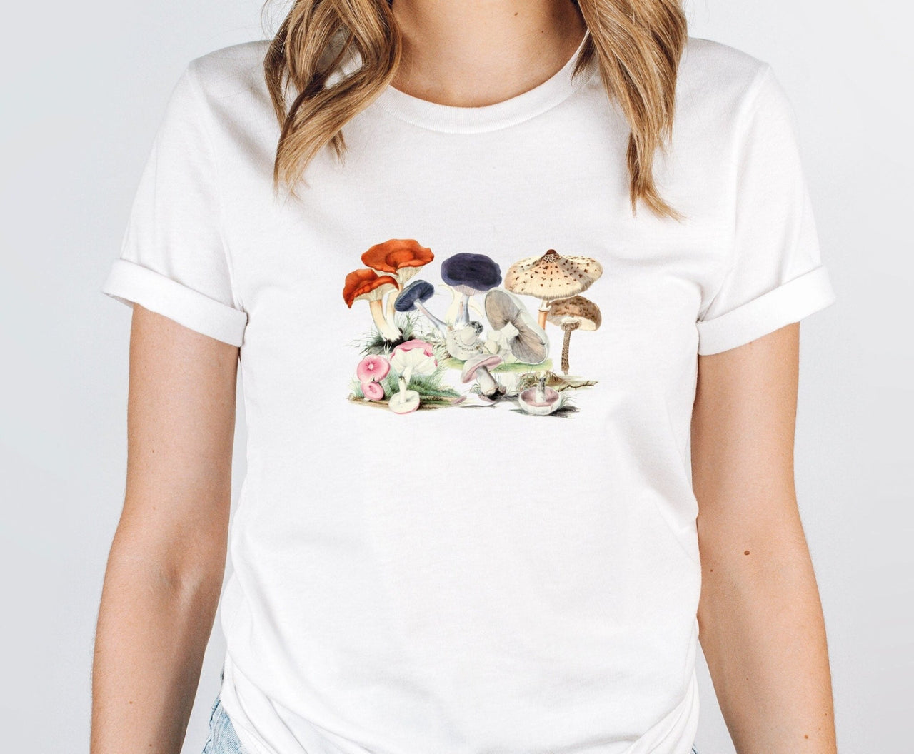 Mushrooms T-shirt - lismoreboutique - Unisex T-Shirt - Botanical_Shirt