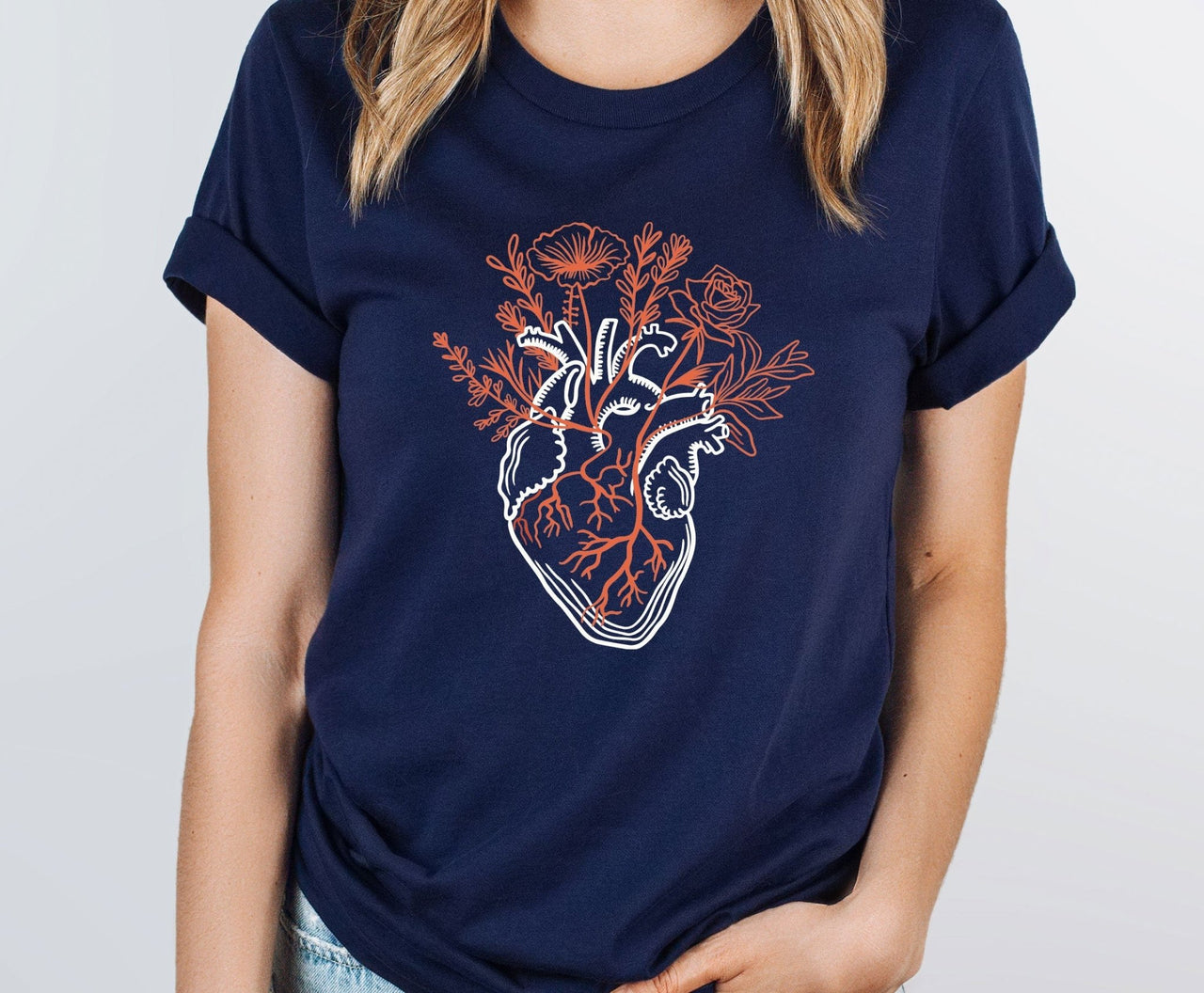 Floral Heart Shirt - lismoreboutique - Unisex T-Shirt - Anatomical_Heart