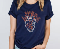 Thumbnail for Floral Heart Shirt - lismoreboutique - Unisex T-Shirt - Anatomical_Heart