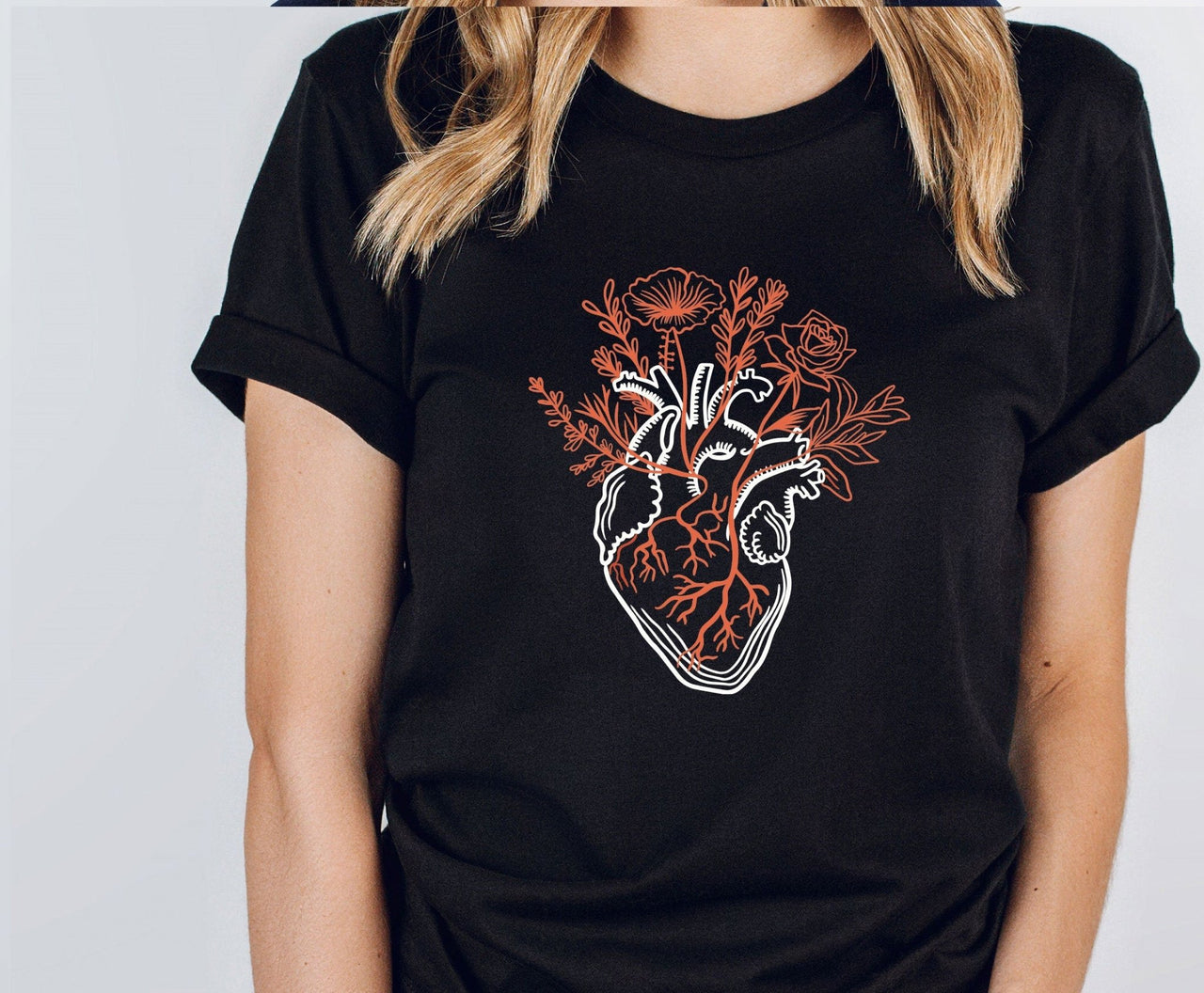 Floral Heart Shirt - lismoreboutique - Unisex T-Shirt - Anatomical_Heart